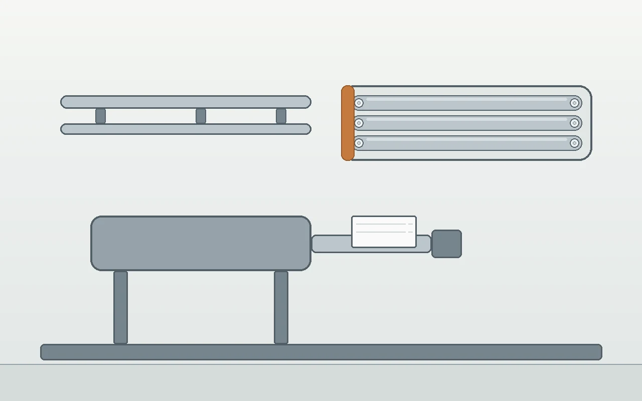 Different tube duties within a process skid