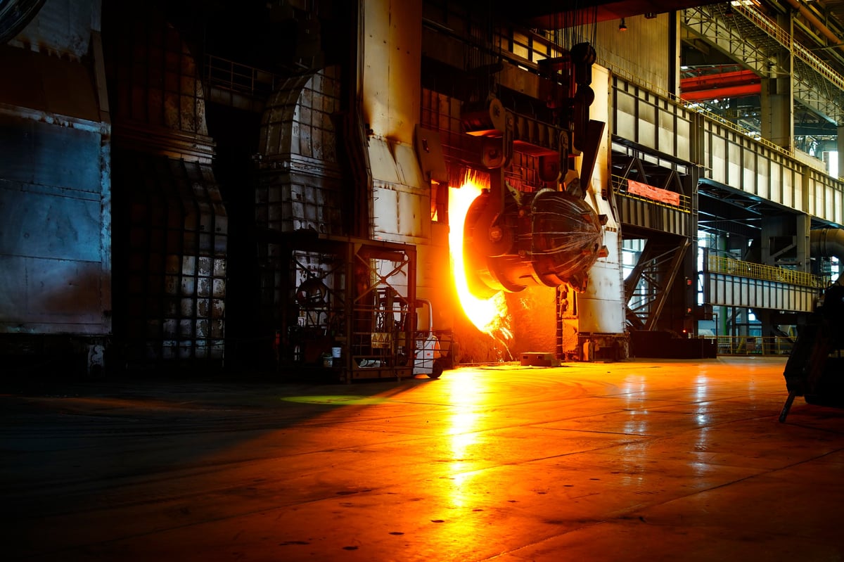 Billet lots staged by chemistry program before a high-speed wire rod mill reheating furnace.