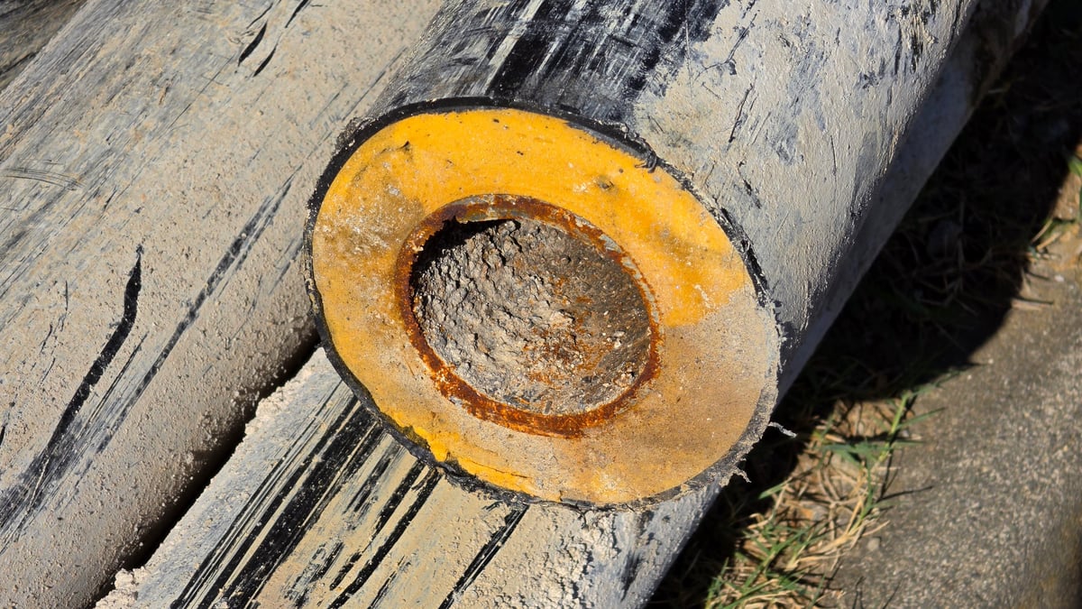 Steel Pipe Weight Chart cut pipe cross-section with exposed wall used to visualise wall-based unit mass determination